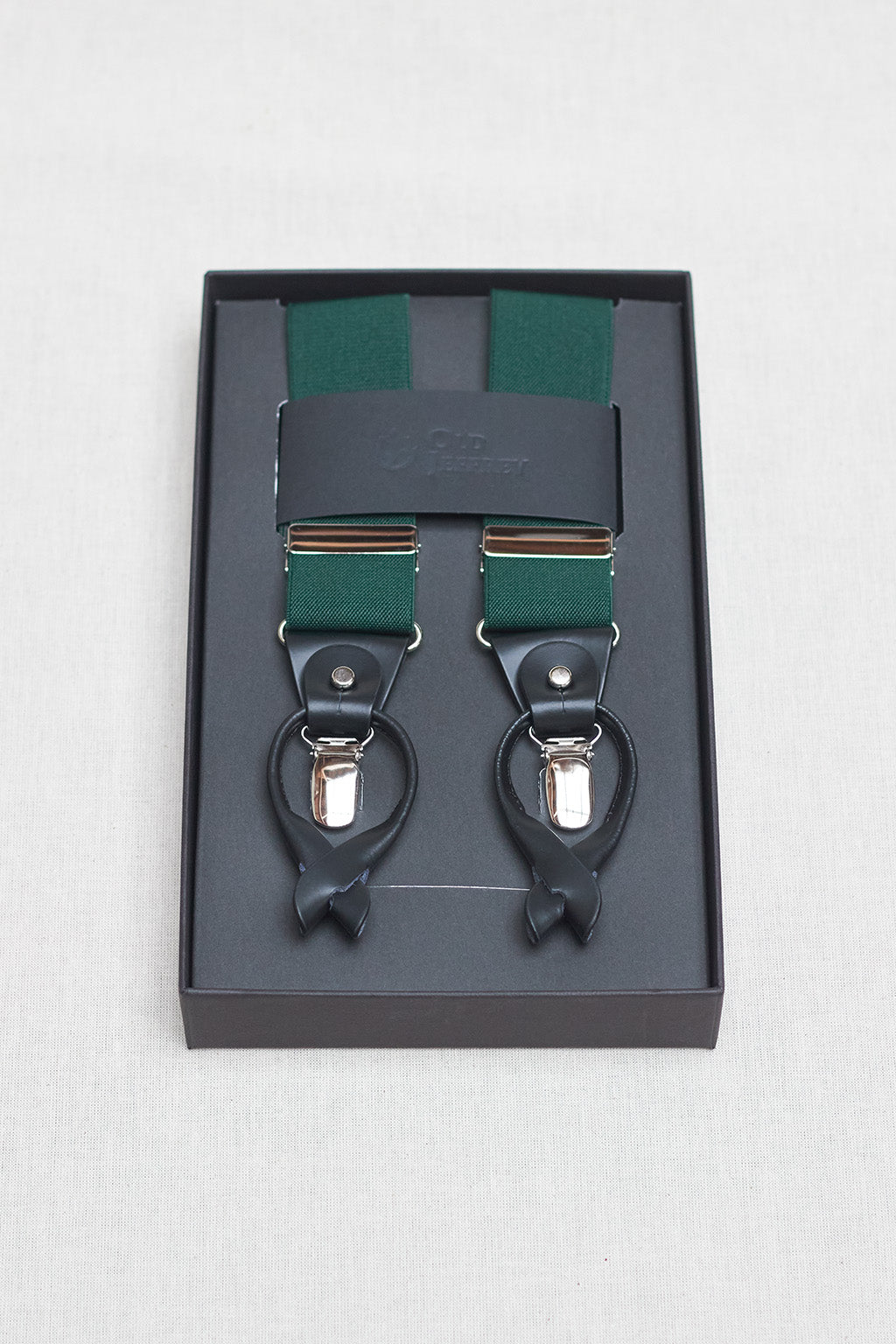 Bottle Green Plain Suspender