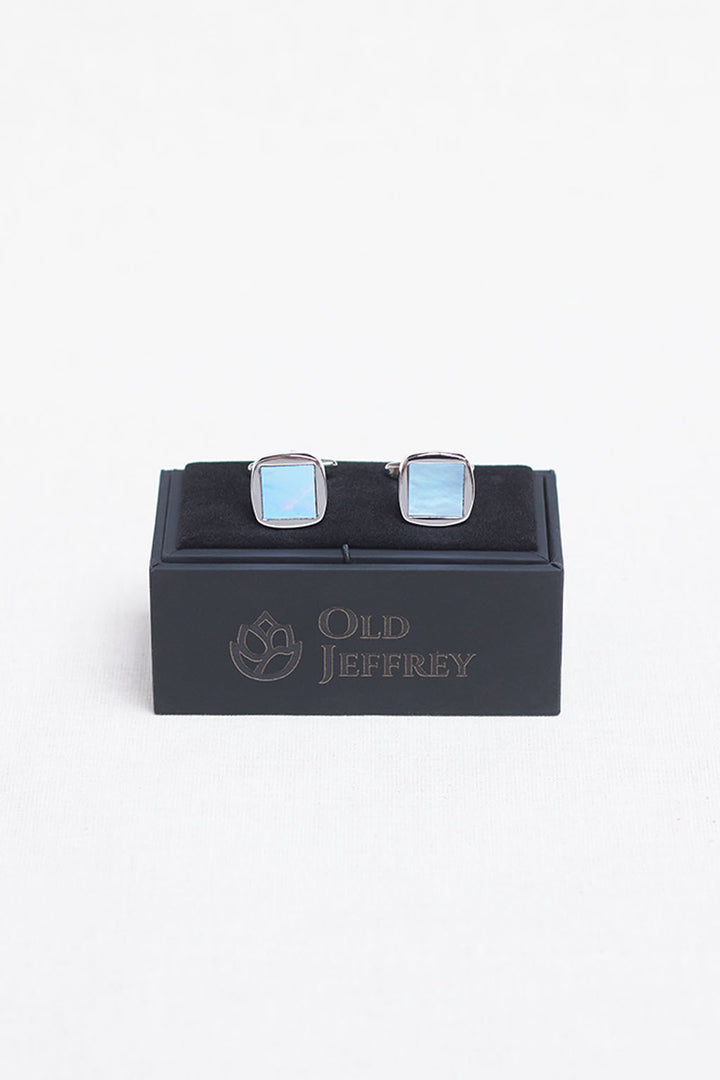 Silver Blue Diamond Frame Ceremony Cufflink