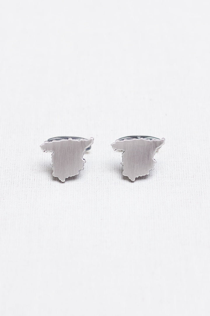 Silver Blue Diamond Frame Ceremony Cufflink