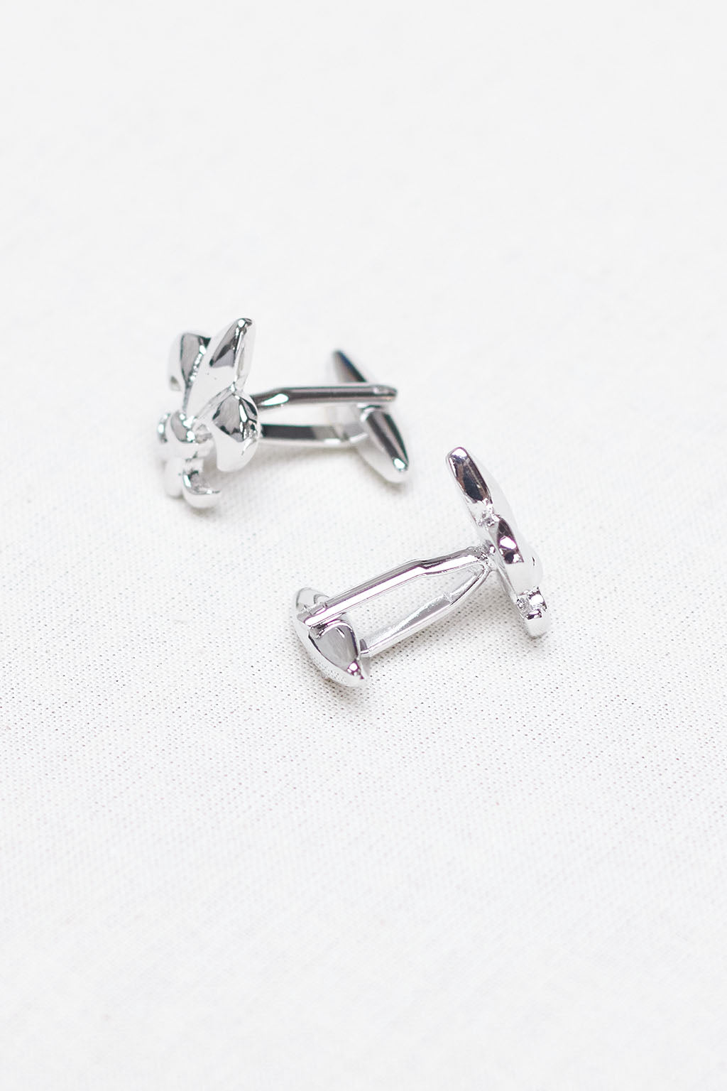 Shiny Silver Fleur de Lis Cufflink