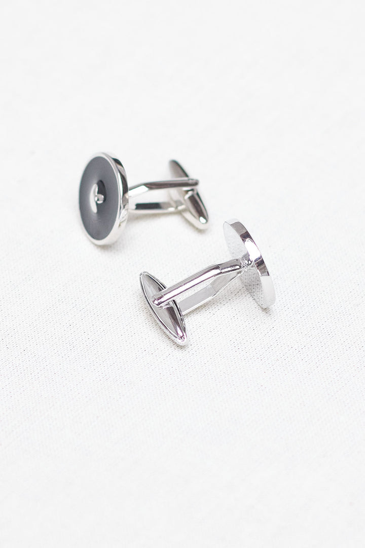 Silver Blue Diamond Frame Ceremony Cufflink