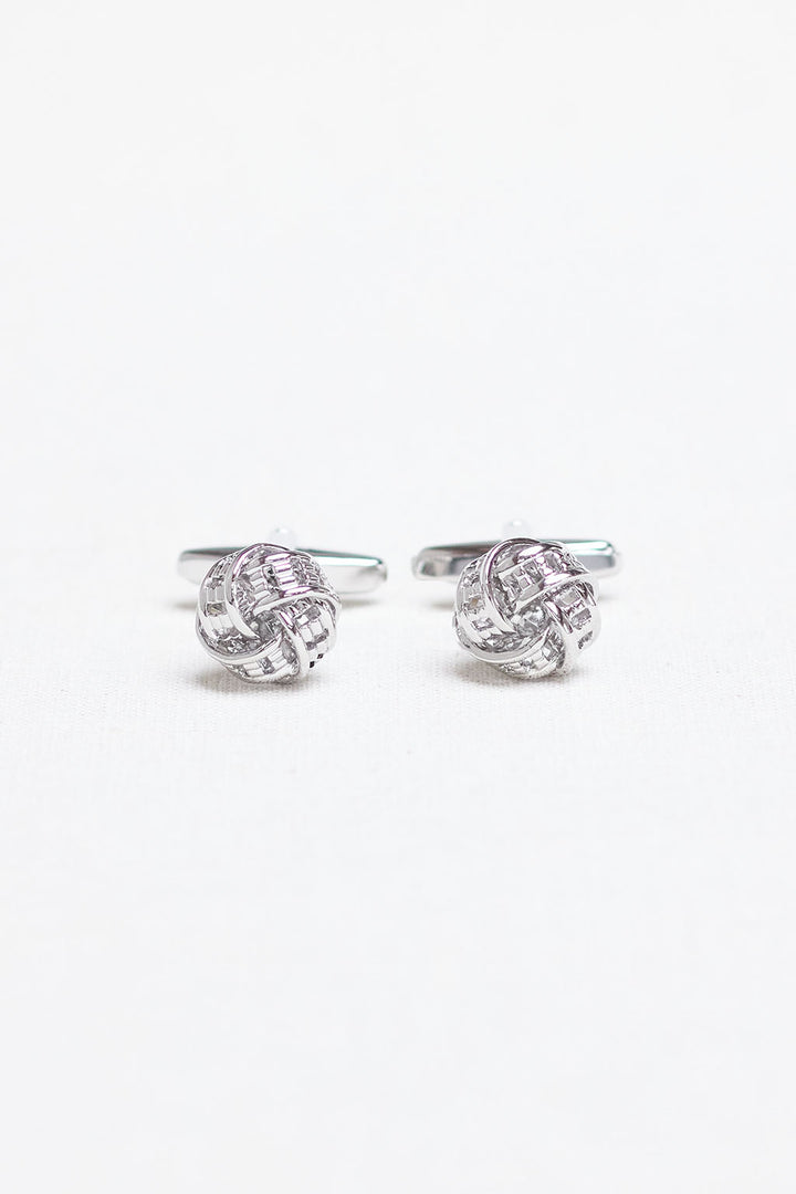 Silver Blue Diamond Frame Ceremony Cufflink