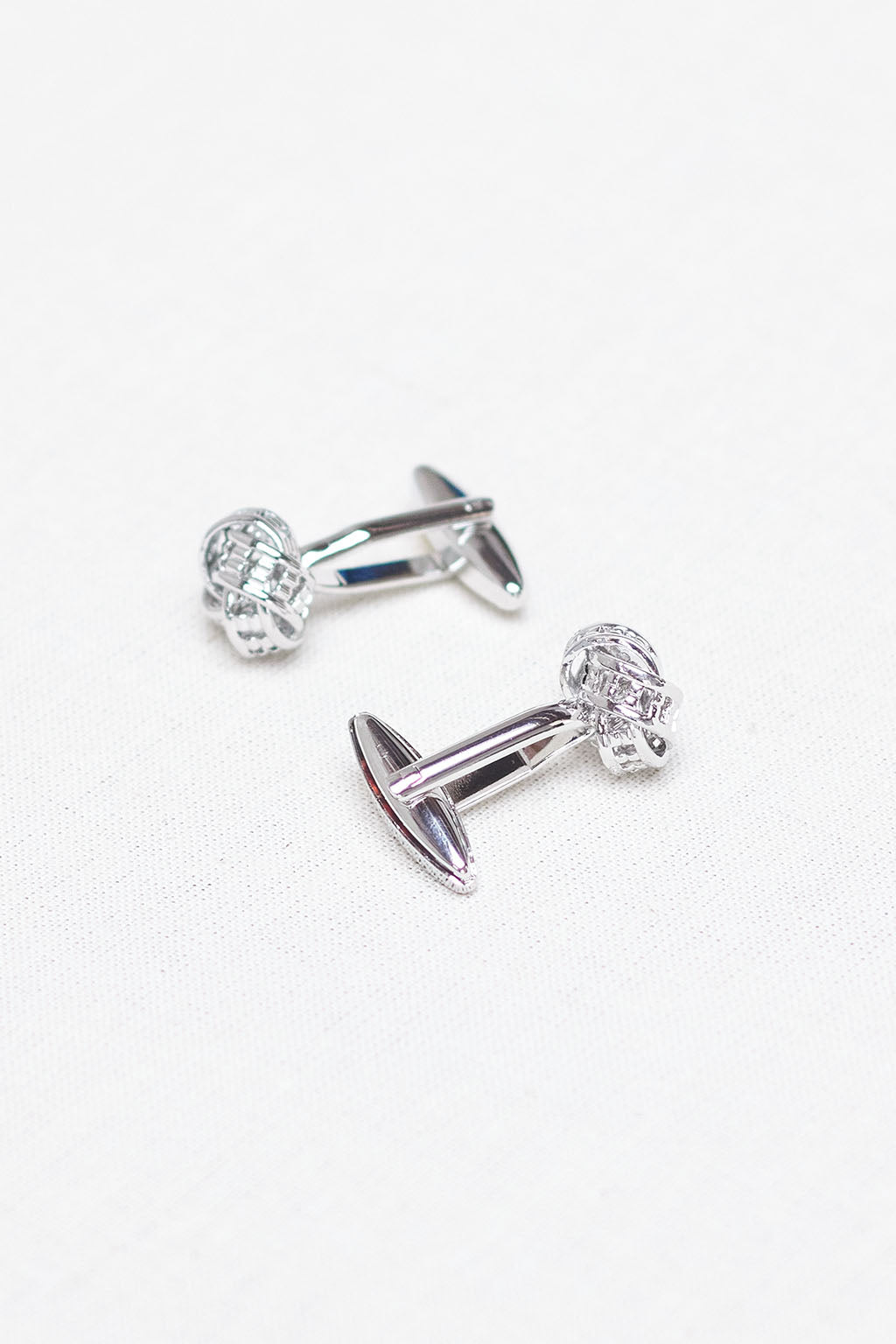 Silver Blue Diamond Frame Ceremony Cufflink