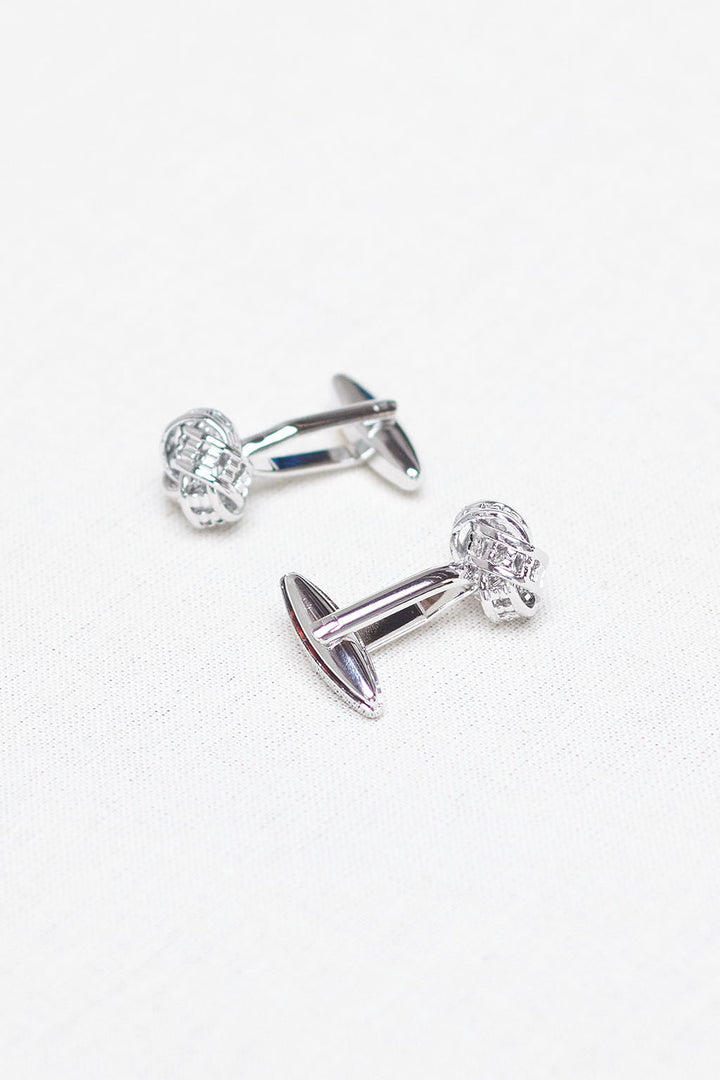 Silver Blue Diamond Frame Ceremony Cufflink