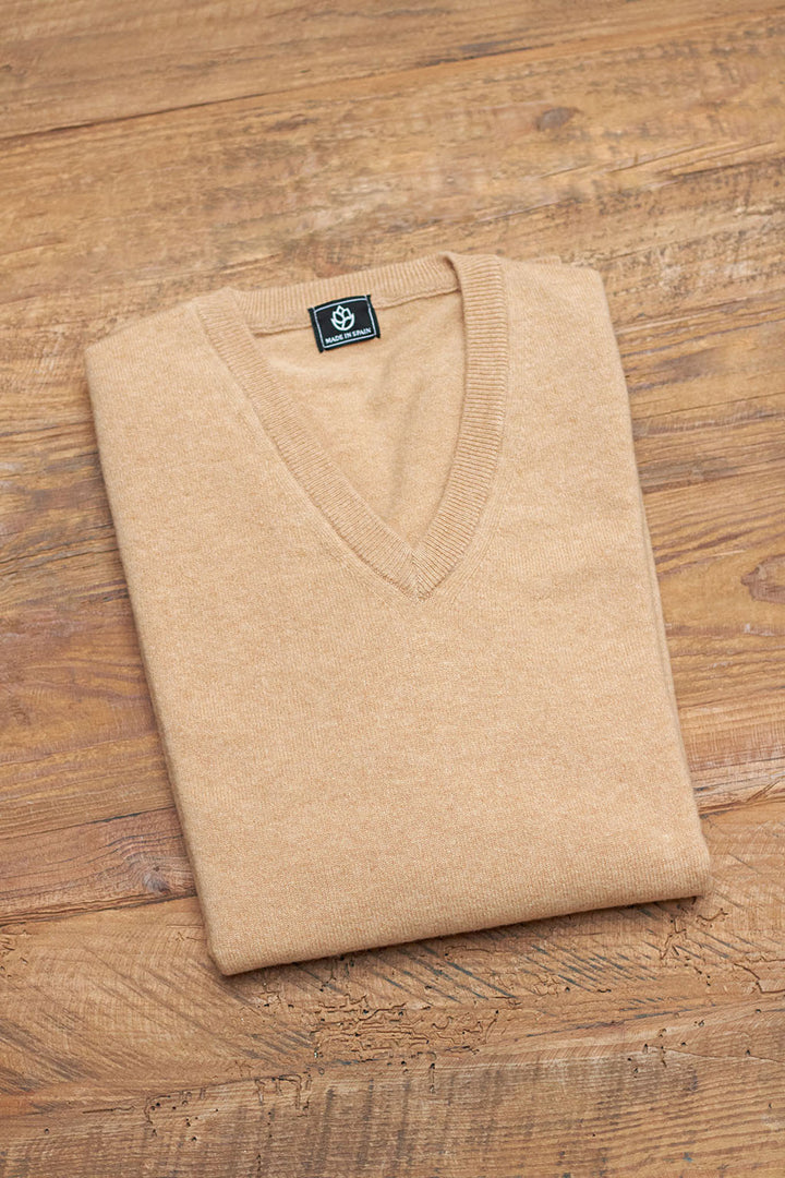 Ash Gray V-Neck Sweater 100% Cotton