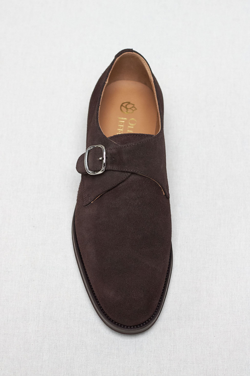 Eclair Brown Suede Double Buckle Shoe