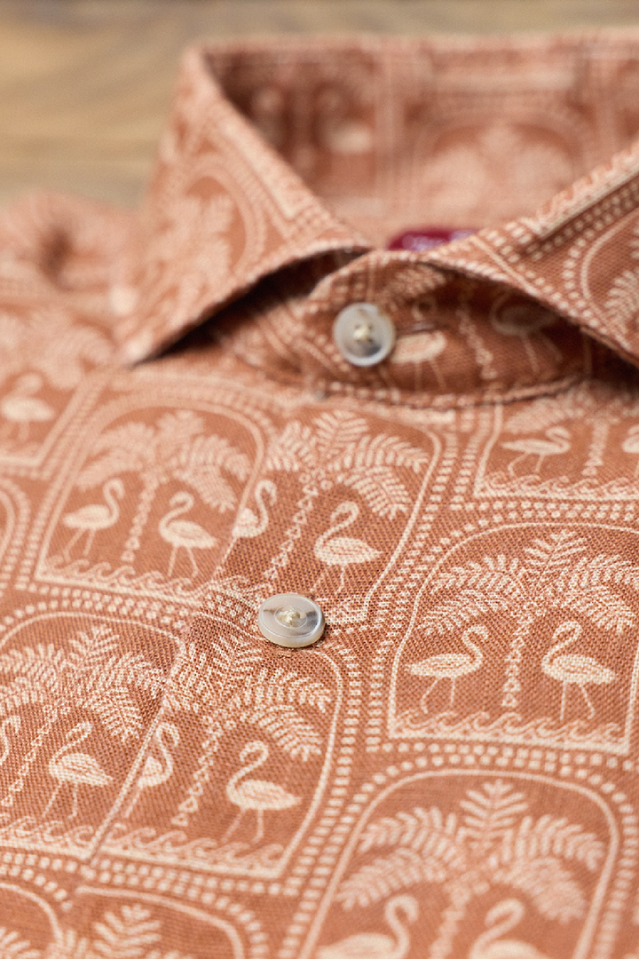Aloha Tile Linen Shirt