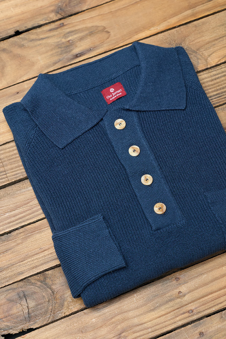 Polo Aston Algodón Azul Marino