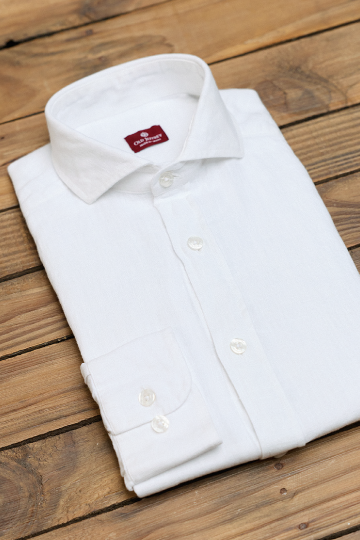 Camisa Clásica 100% Lino Blanco