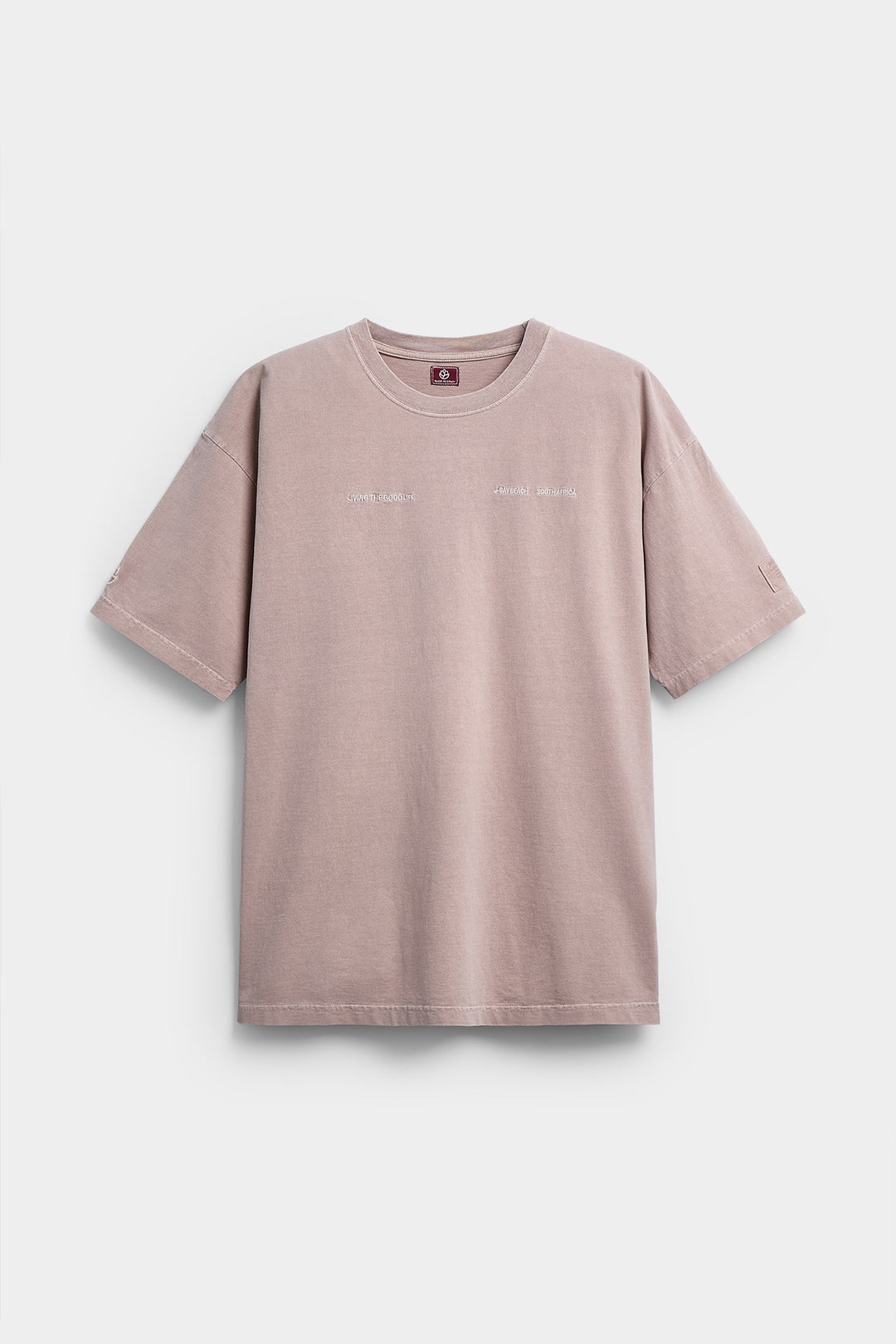 Camiseta Chip Off The Old Block em rosa claro com ombros desgastados e tamanho grande