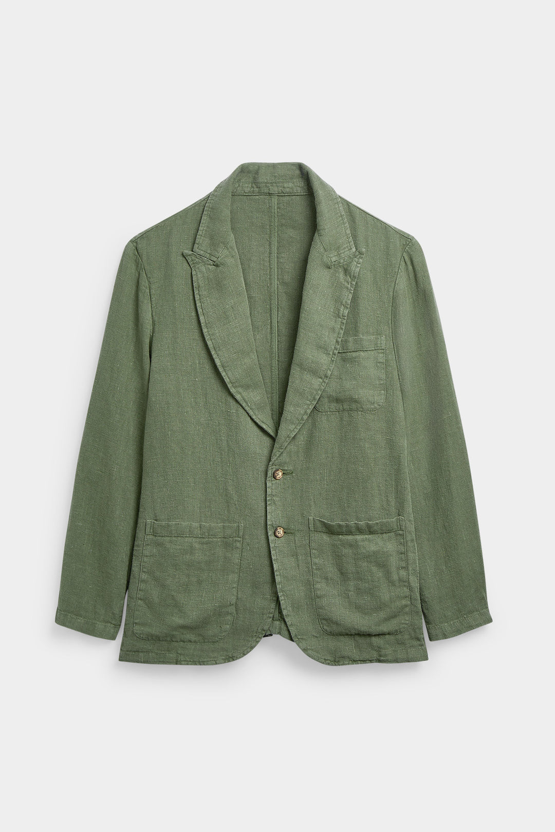 Americana Desestructurada Lino Orgánico Verde Caza