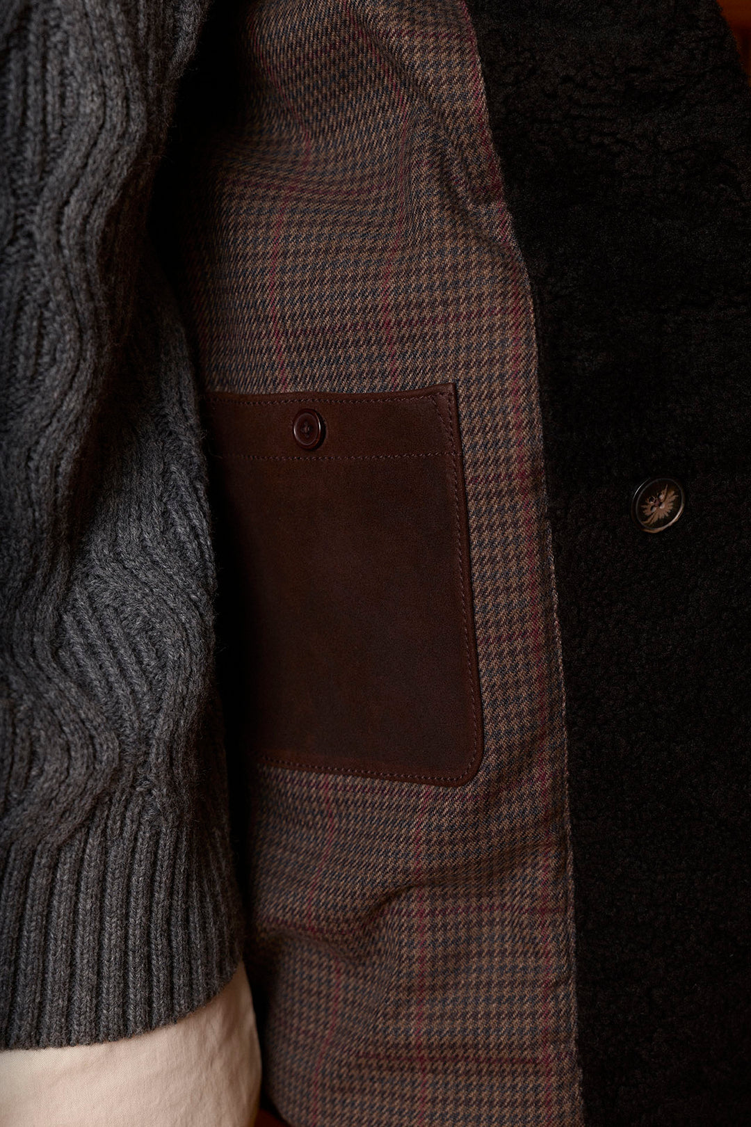 Chocolate Brown Nubuck Suede Coat