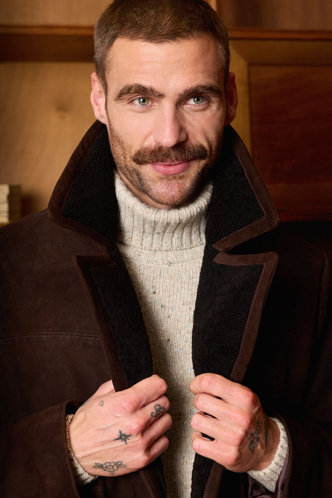 Abrigo Ante Nobuck Marrón Chocolate