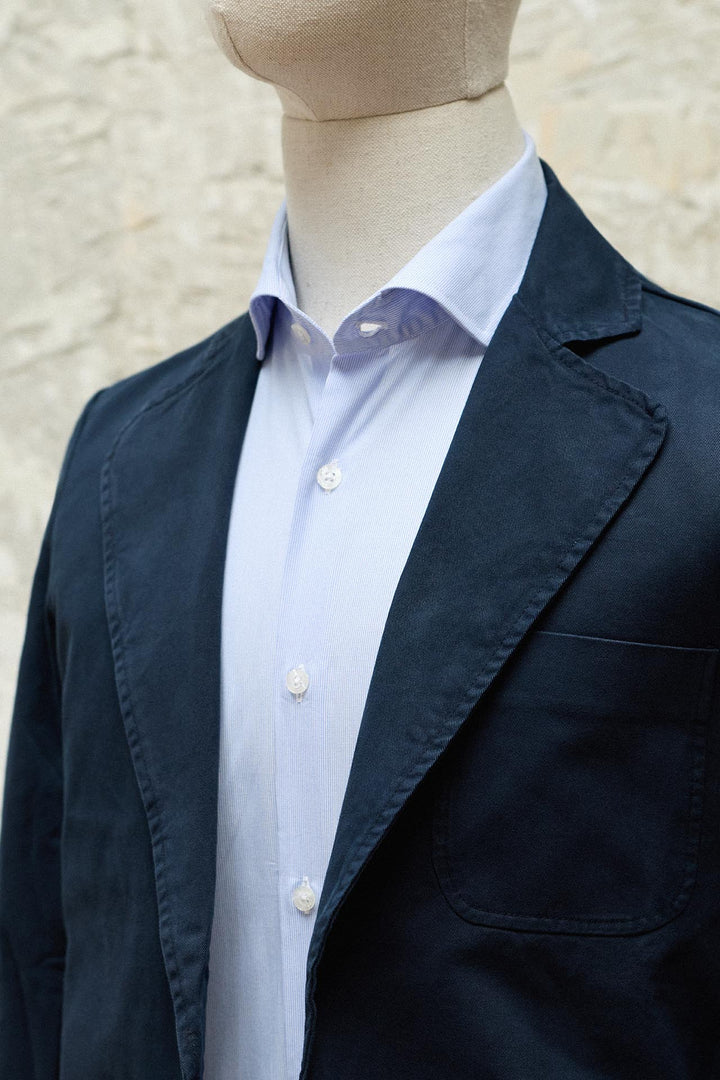 Blazer azul marinho desestruturado 100% algodão