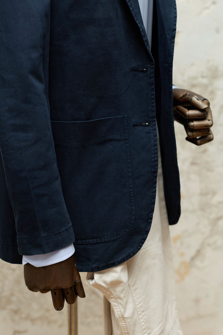 Blazer azul marinho desestruturado 100% algodão