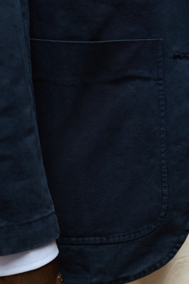 Blazer azul marinho desestruturado 100% algodão