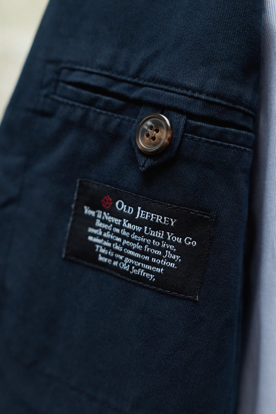 Blazer azul marinho desestruturado 100% algodão