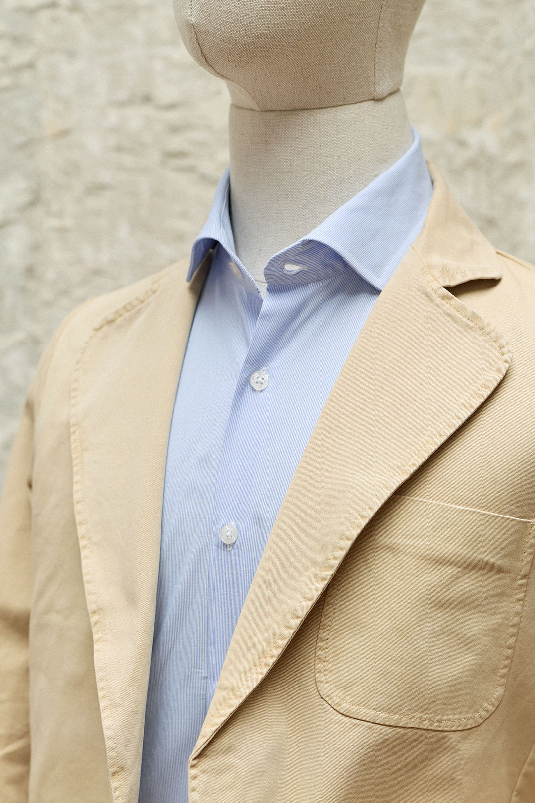 Blazer bege quente desestruturado 100% algodão