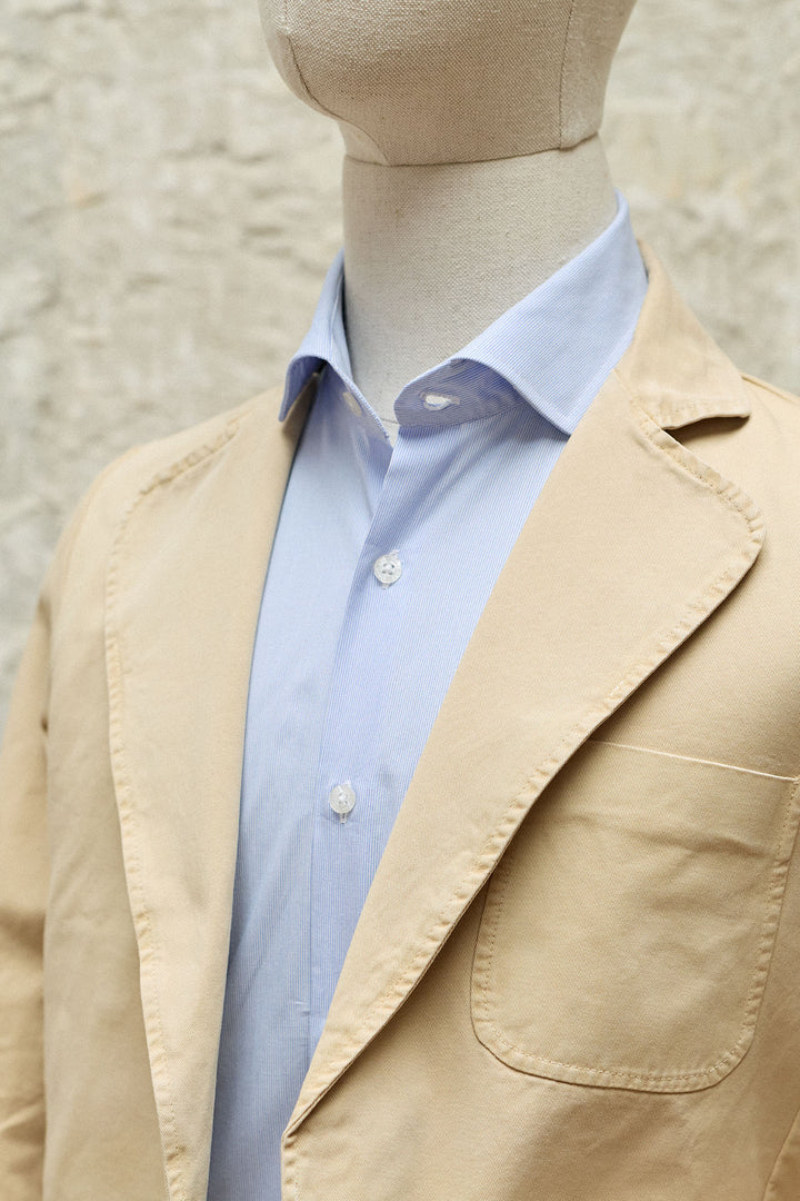 Blazer bege quente desestruturado 100% algodão