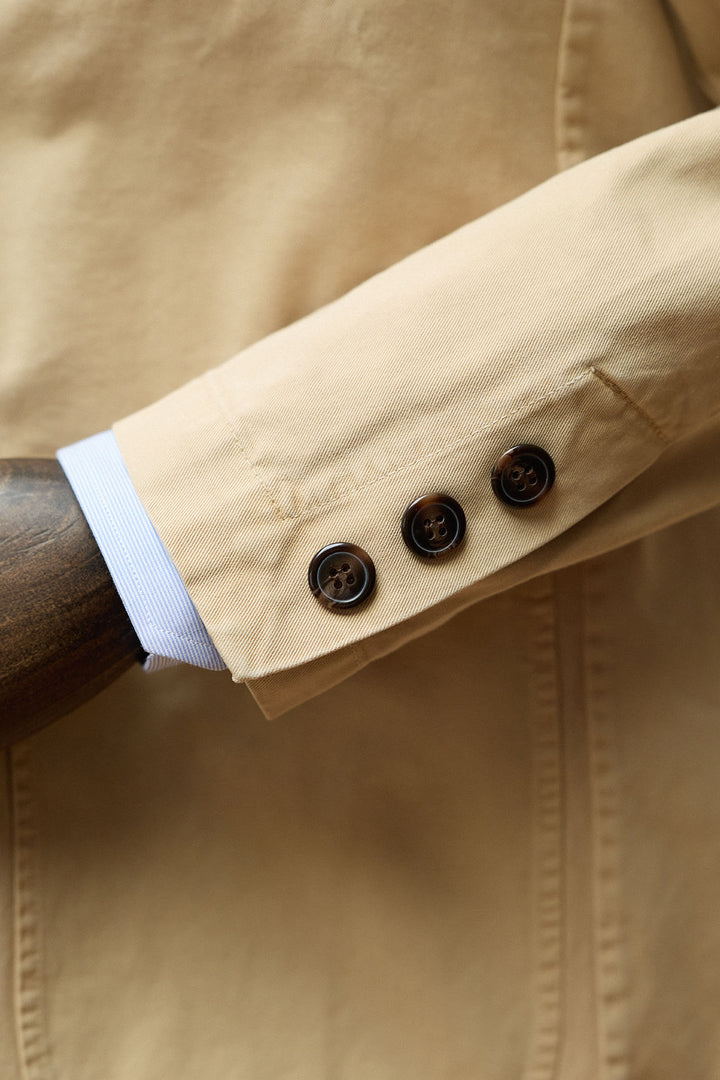 Blazer bege quente desestruturado 100% algodão