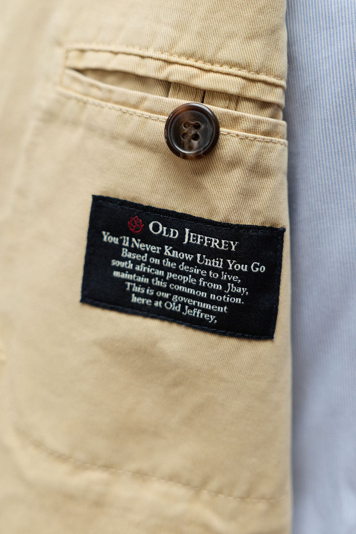 Blazer bege quente desestruturado 100% algodão