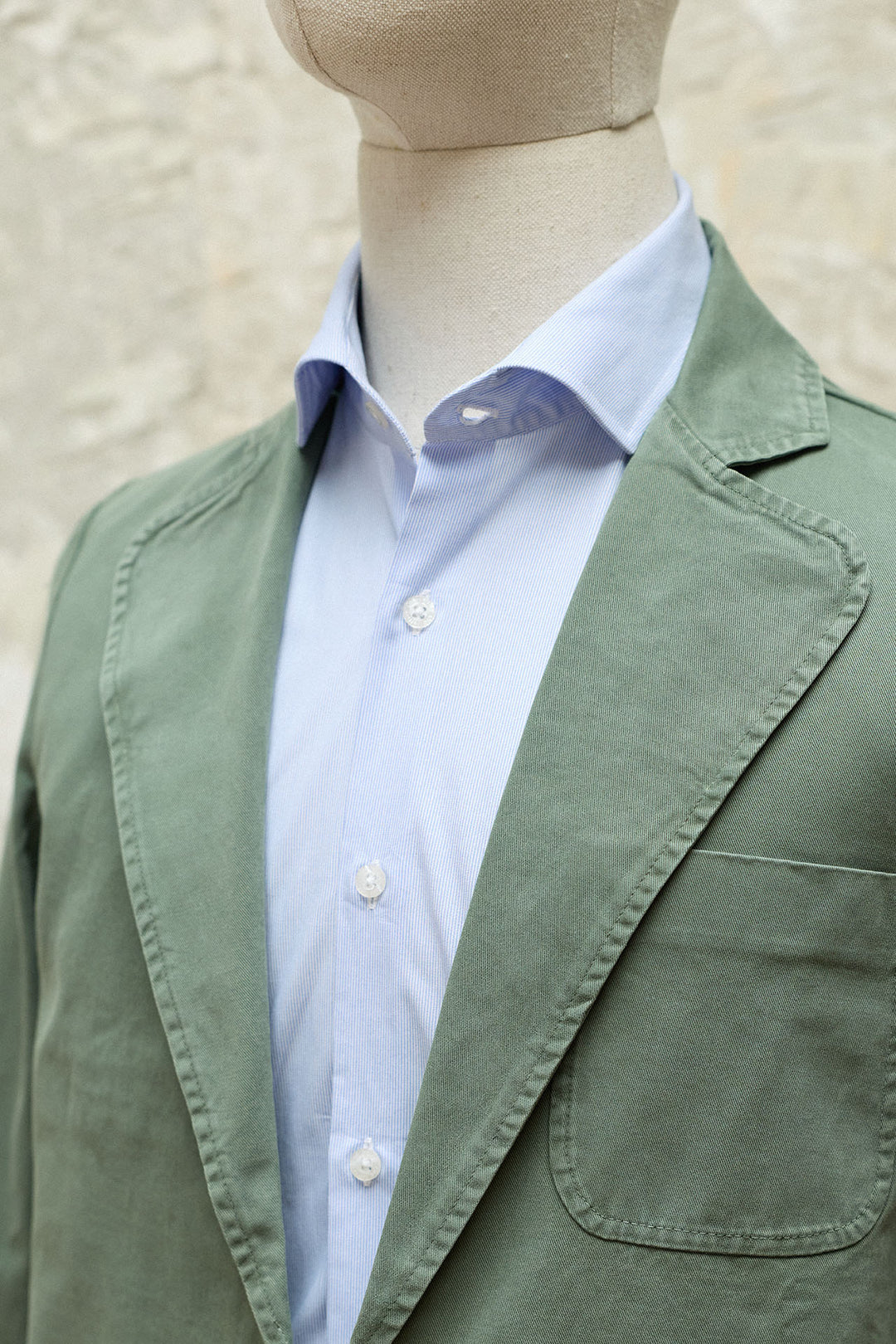 Jaqueta de caça verde desestruturada 100% algodão