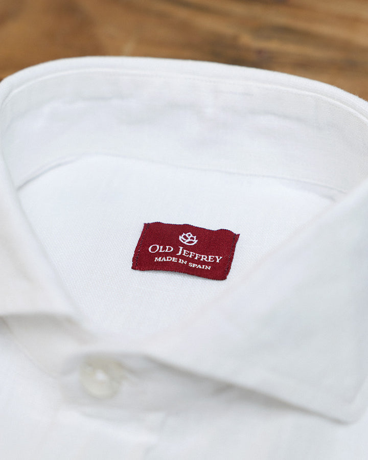 Camisa Clásica 100% Lino Blanco