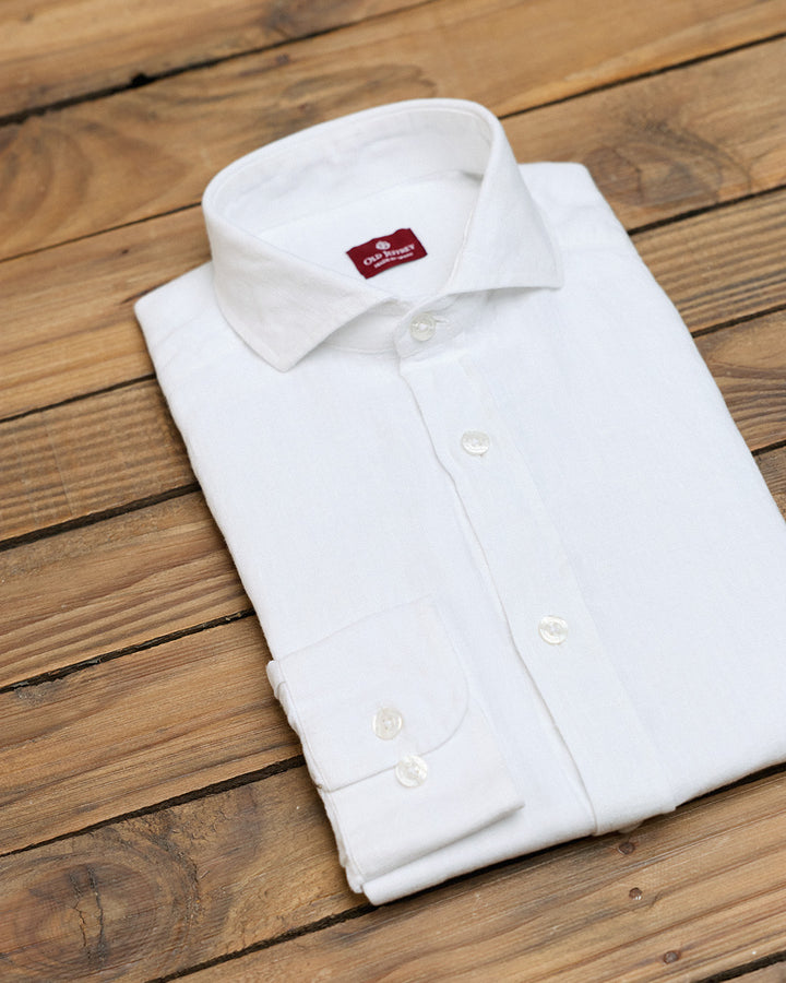 Camisa Clásica 100% Lino Blanco