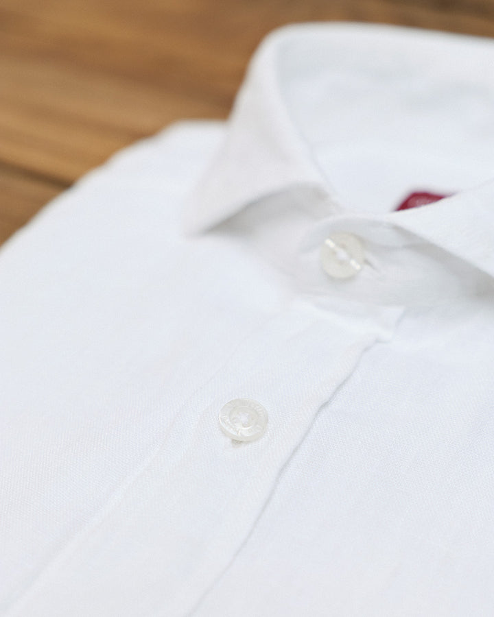 Camisa Clásica 100% Lino Blanco