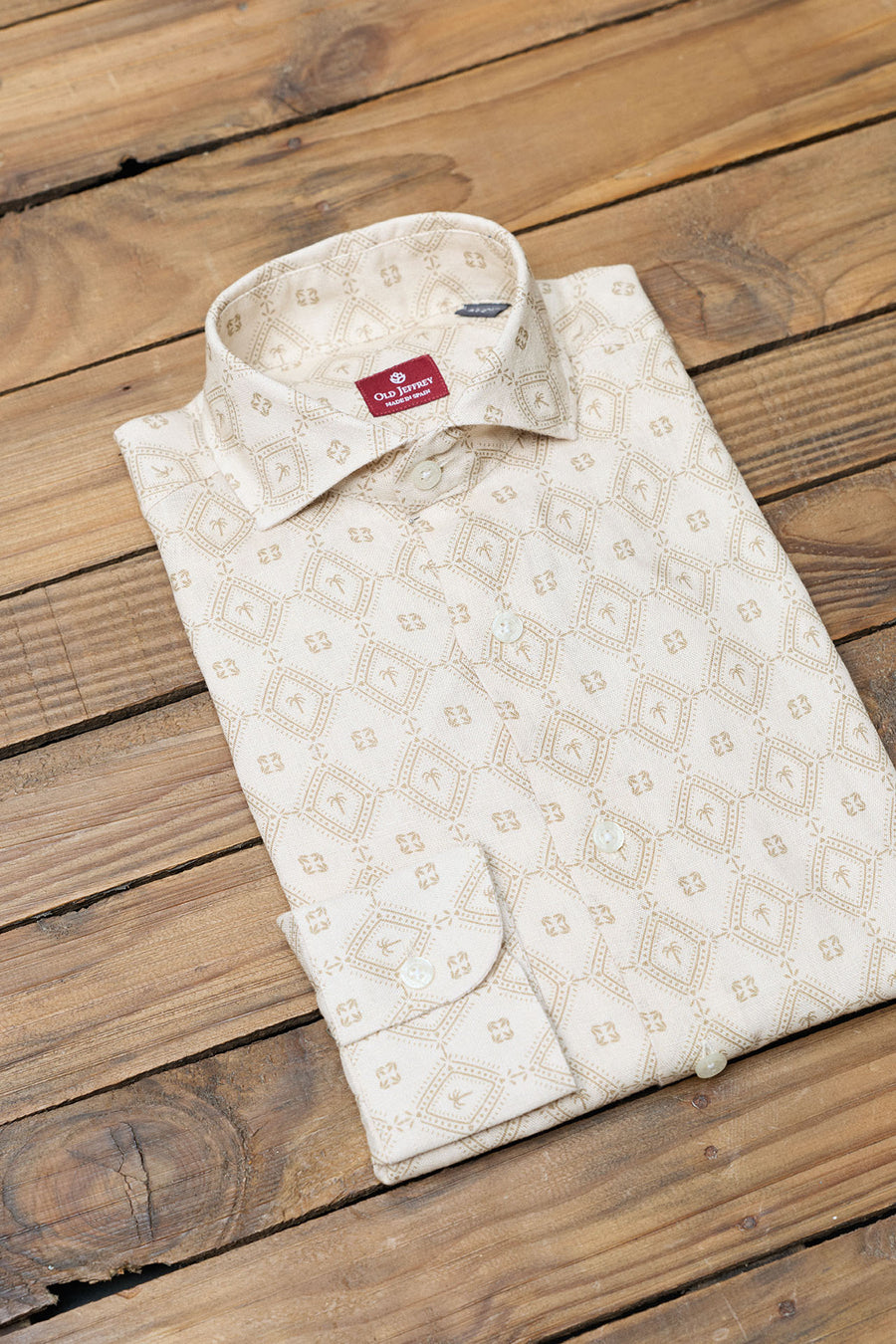 Camisa Lino Palm Blanca