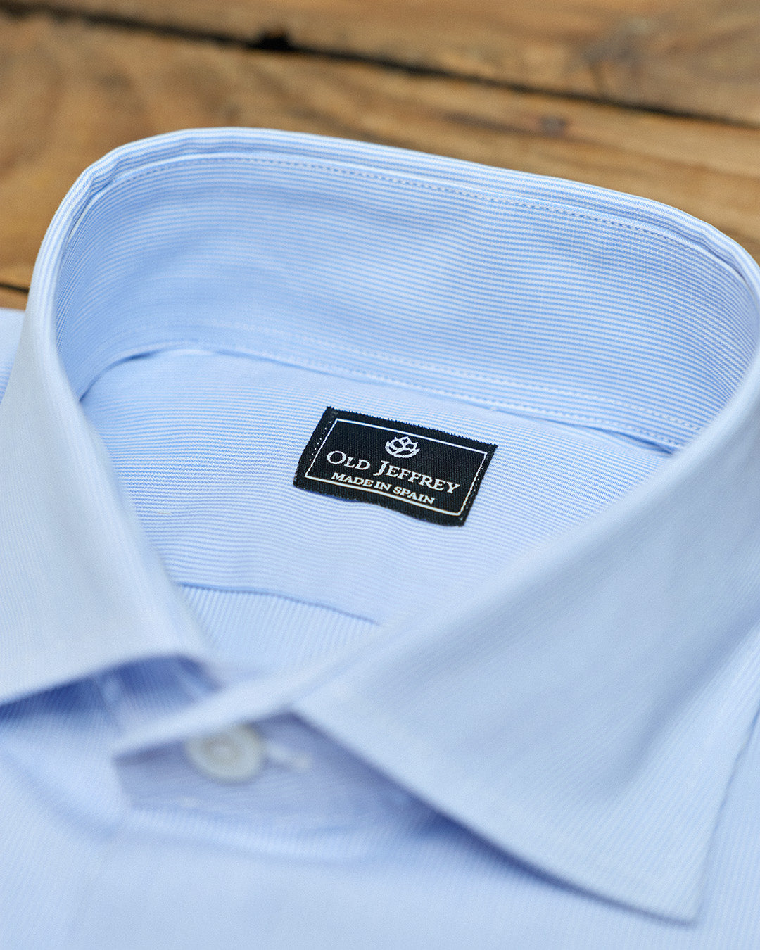 Blue Striped Dress Shirt Without Cufflinks