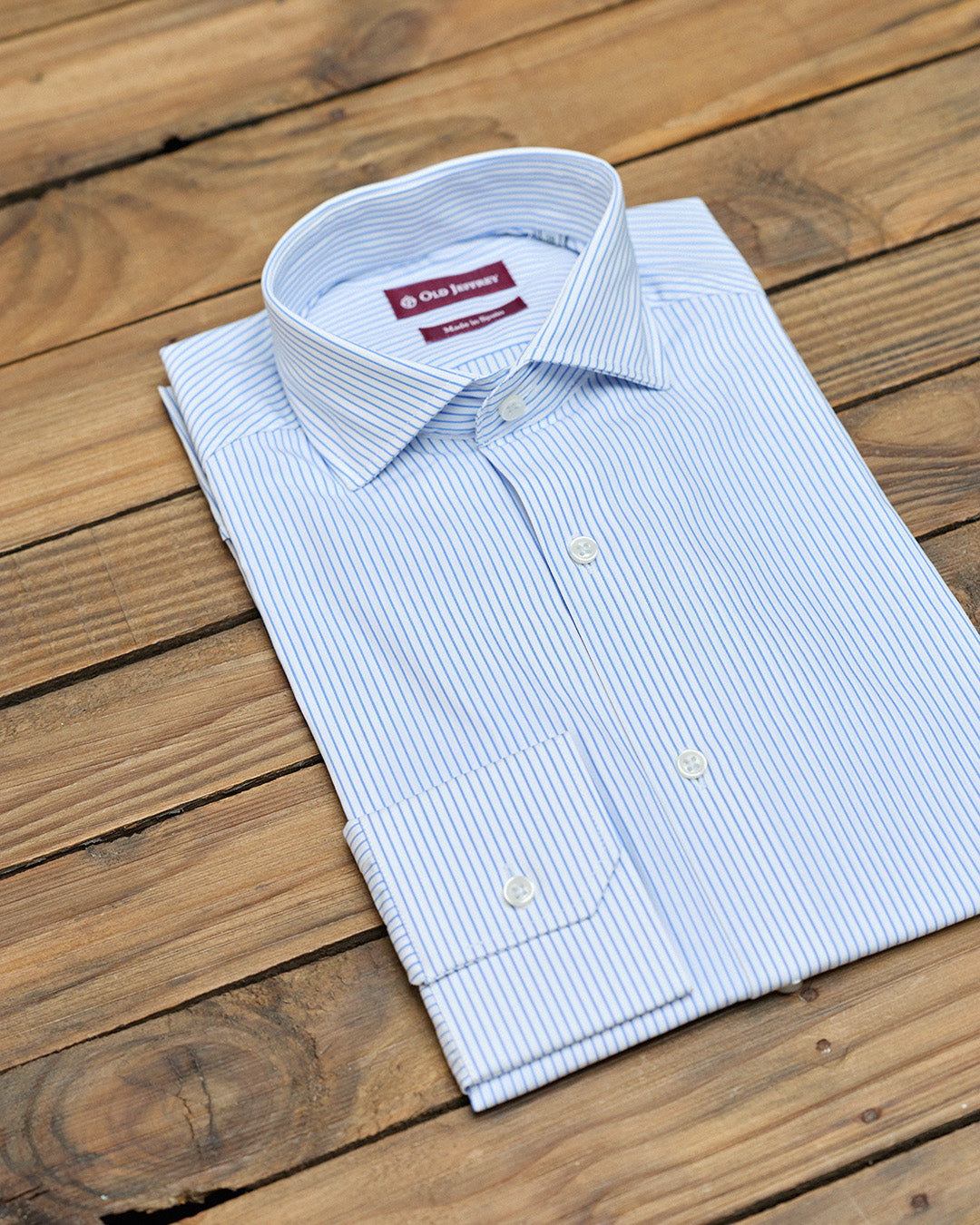 Light Blue Stripe Dress Shirt WITHOUT Cufflinks