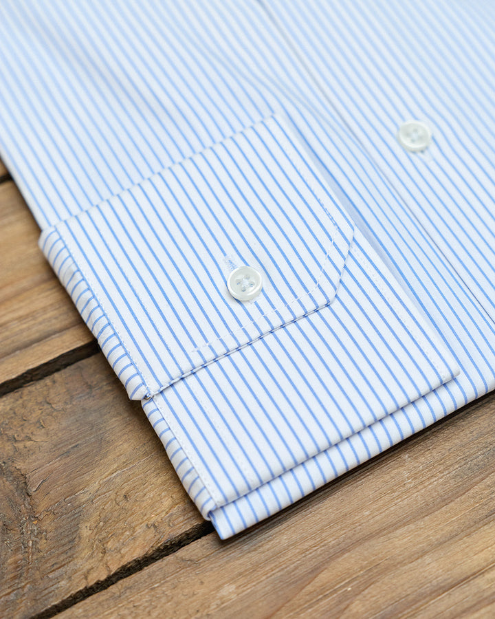 Light Blue Stripe Dress Shirt WITHOUT Cufflinks