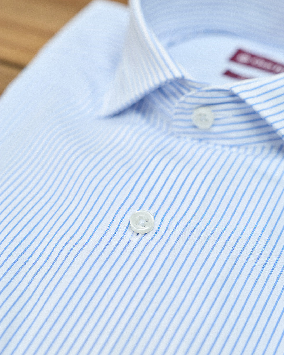 Light Blue Stripe Dress Shirt WITHOUT Cufflinks