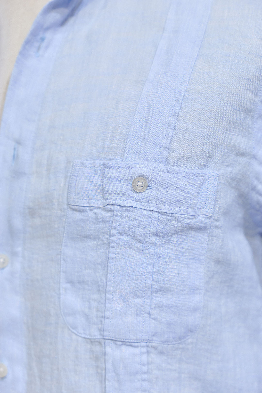 Guayabera Lino Azul Celeste
