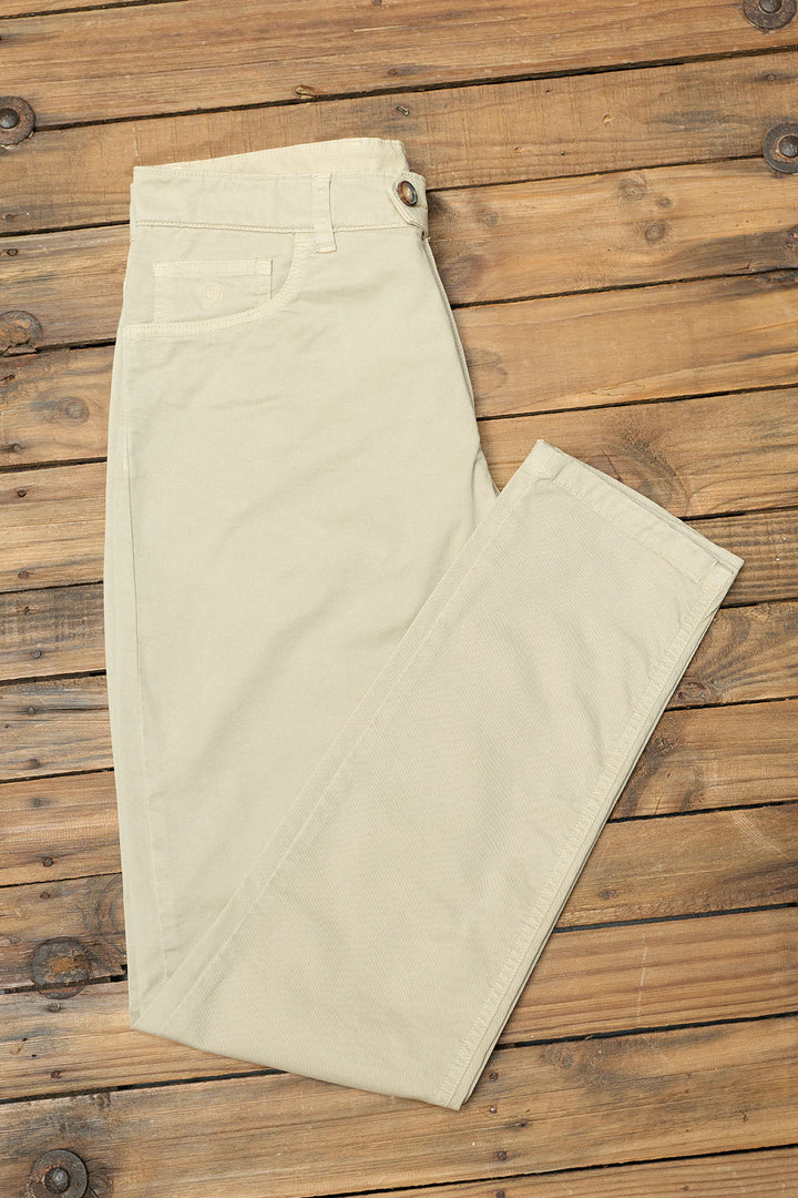 5 Pocket Cotton Trousers Sand
