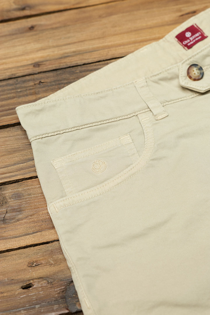5 Pocket Cotton Trousers Sand