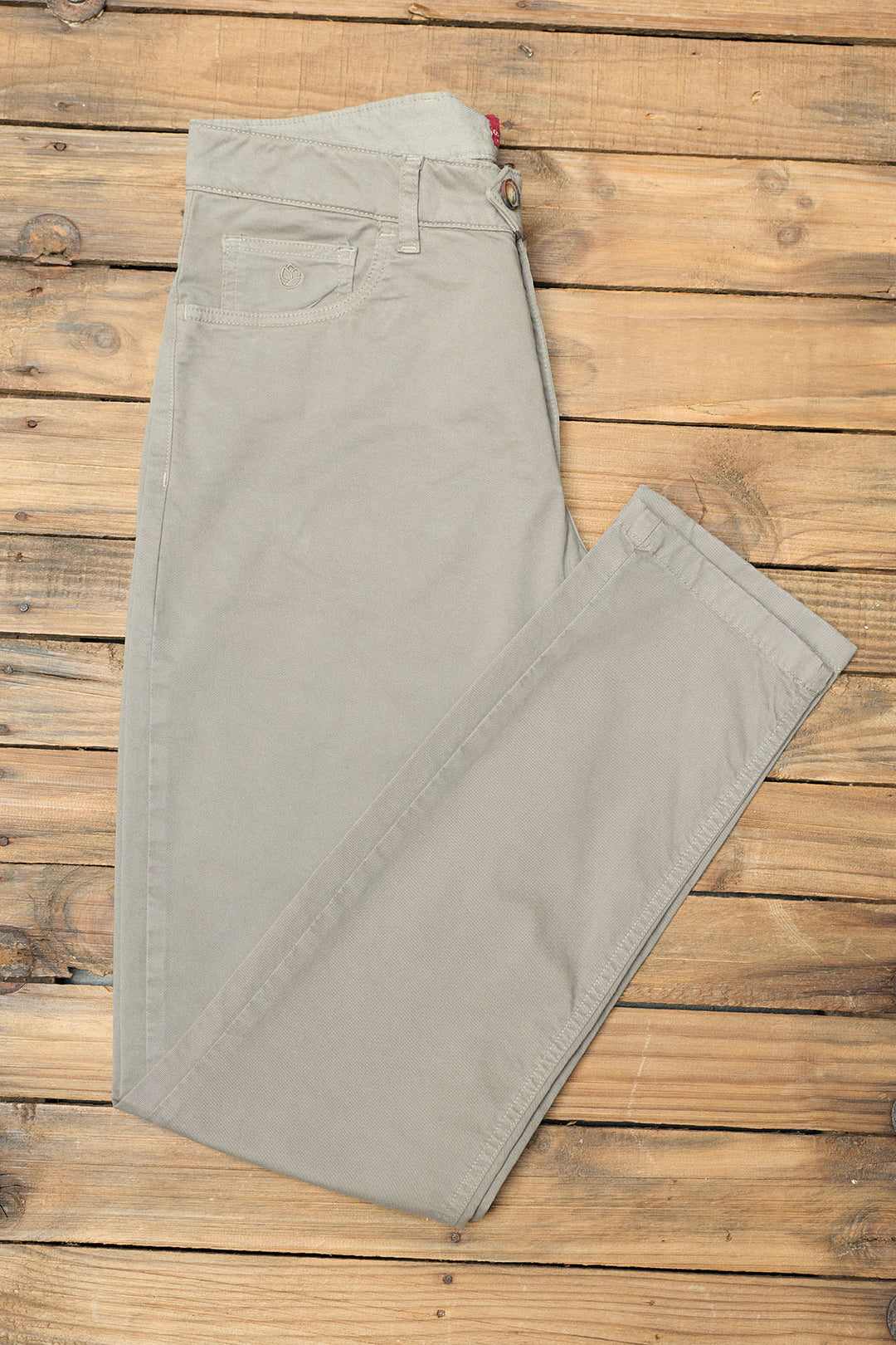 5-Pocket Cotton Trousers, Grey