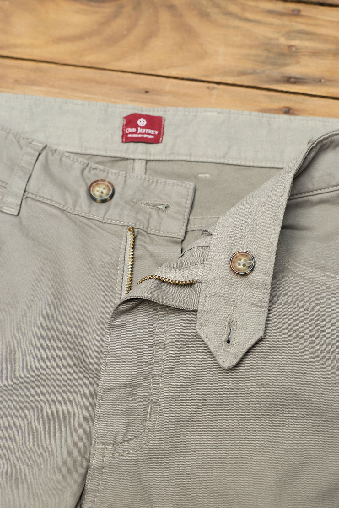 5-Pocket Cotton Trousers, Grey