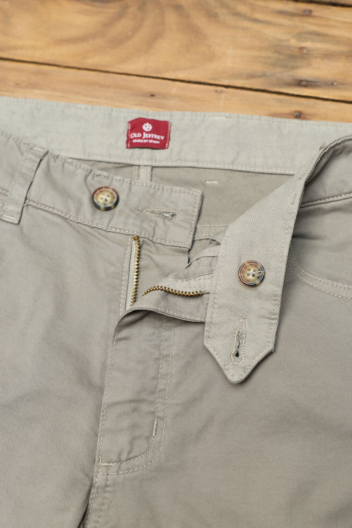 5-Pocket Cotton Trousers, Grey
