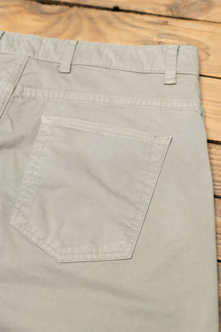 5-Pocket Cotton Trousers, Grey