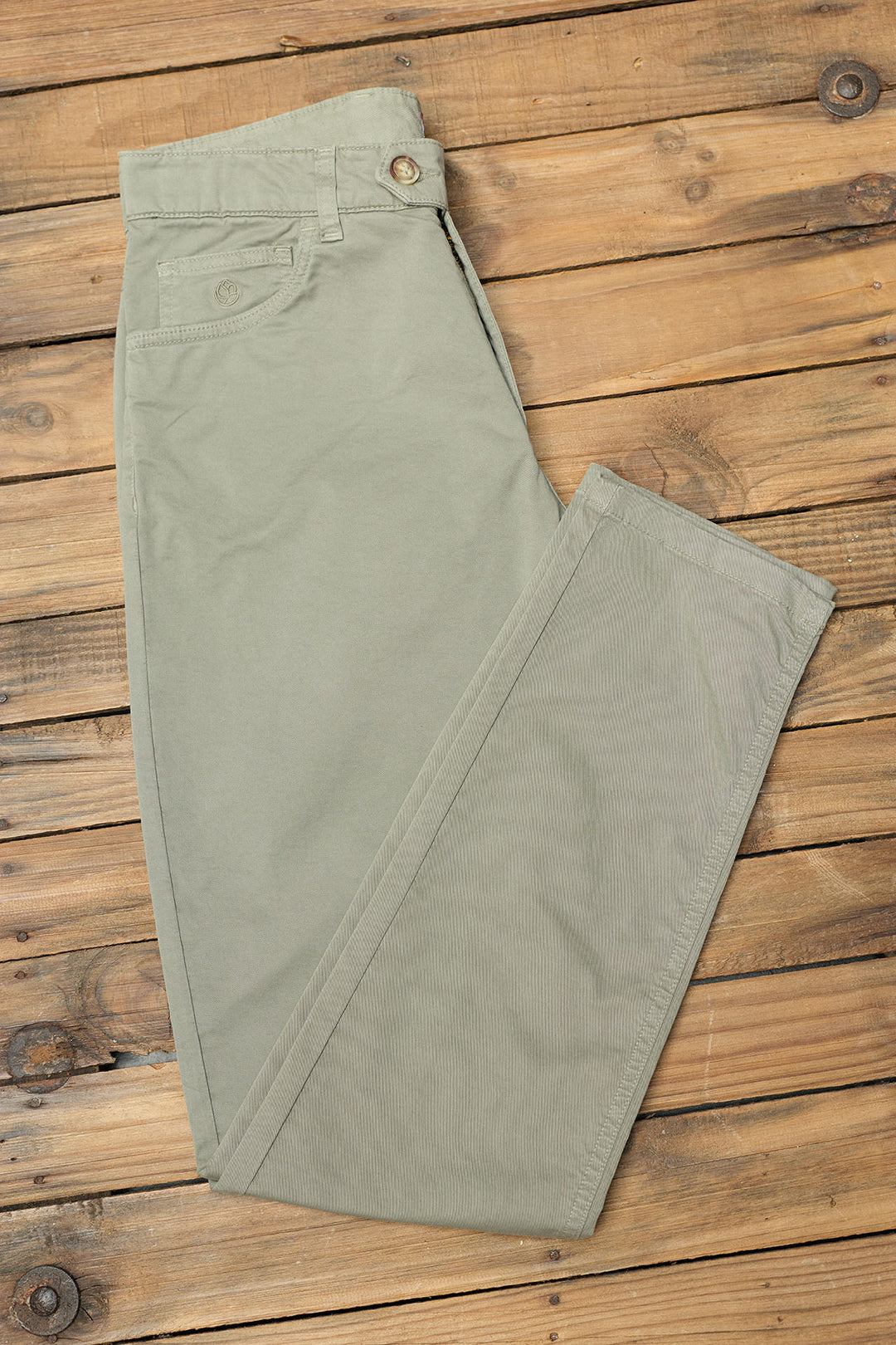 Pantalón 5 Bolsillos Algodón Kaki