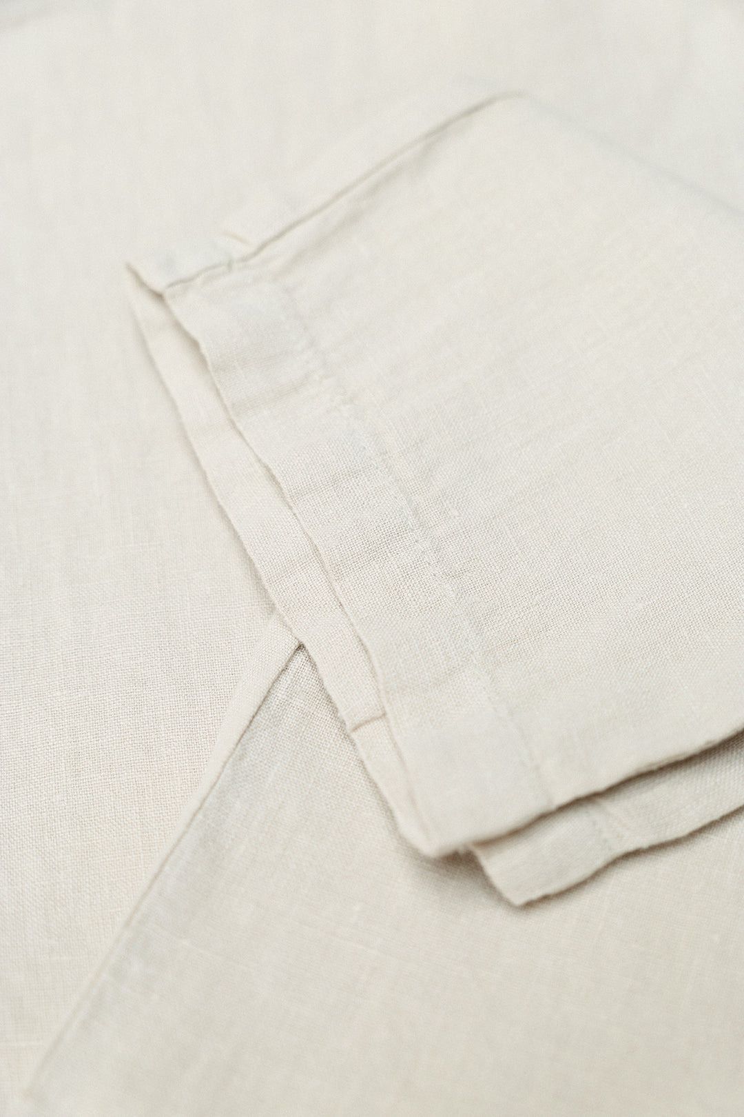 Linen Pants with Drawstring Waist in Off-White