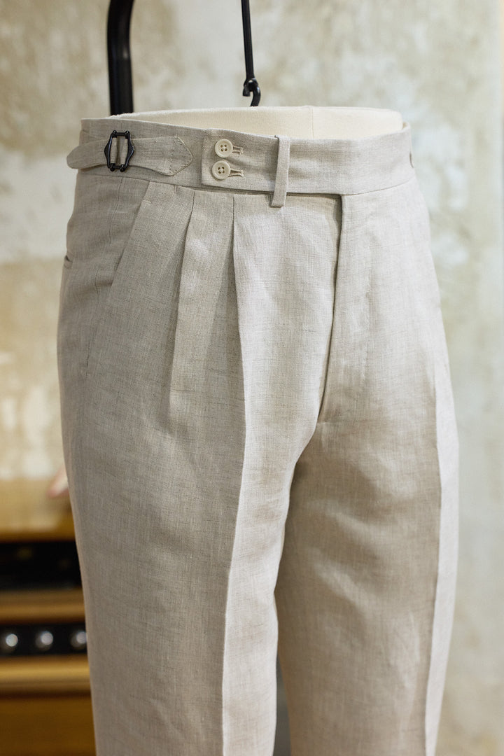 Pantalón Lino Hueso
