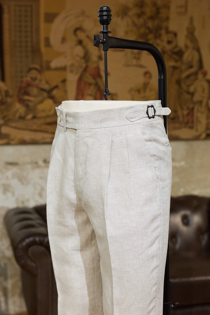 Pantalón Lino Hueso
