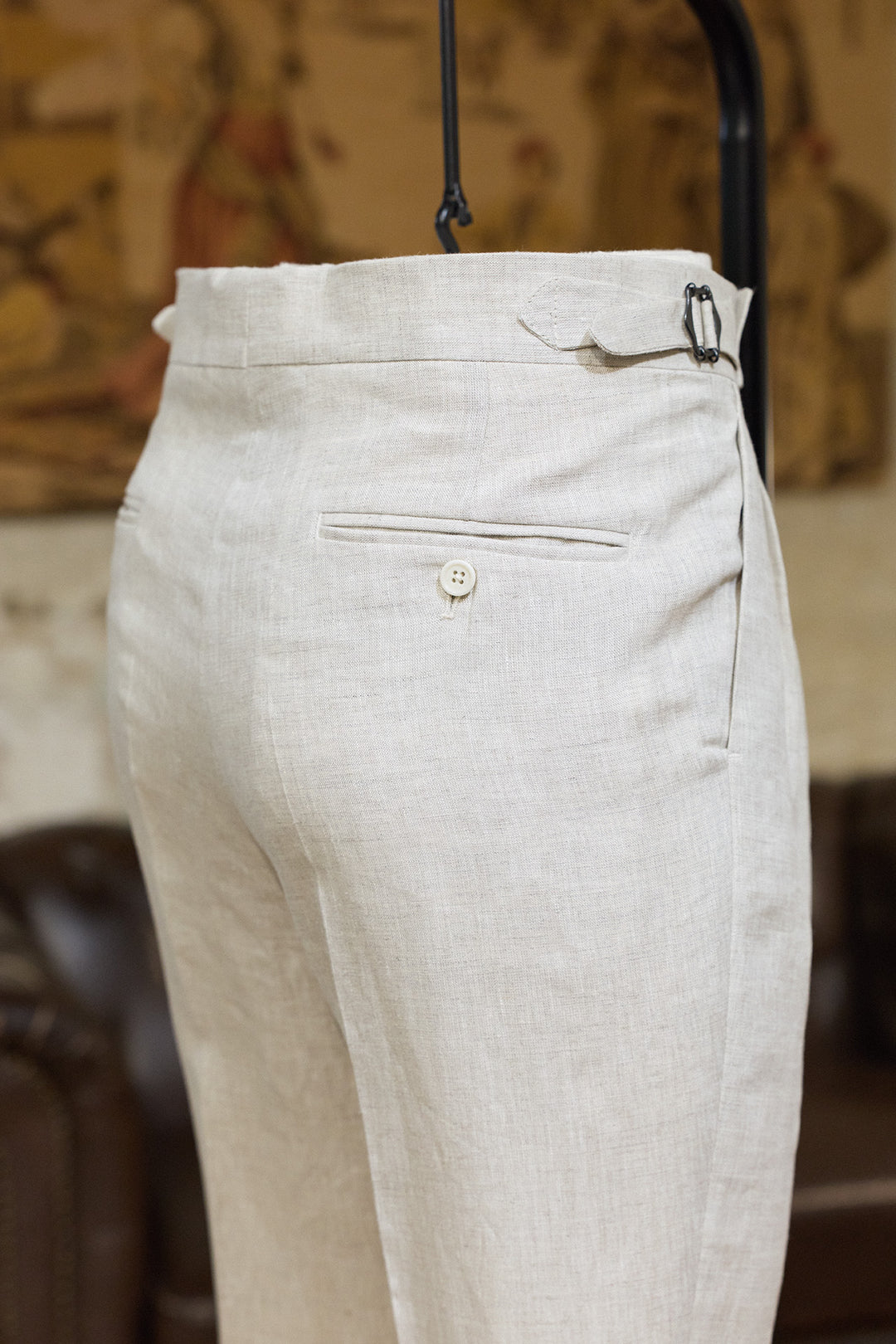 Pantalón Lino Hueso