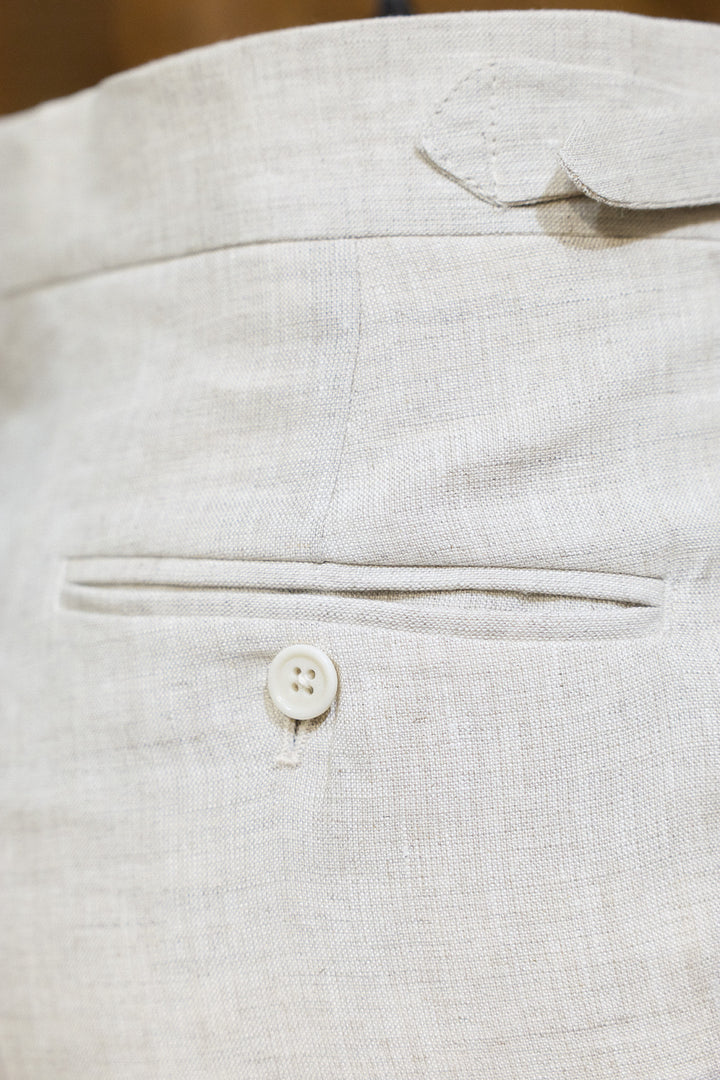 Pantalón Lino Hueso