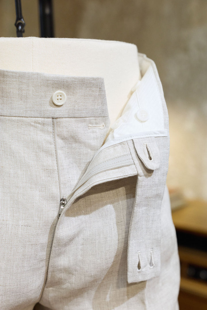 Pantalón Lino Hueso