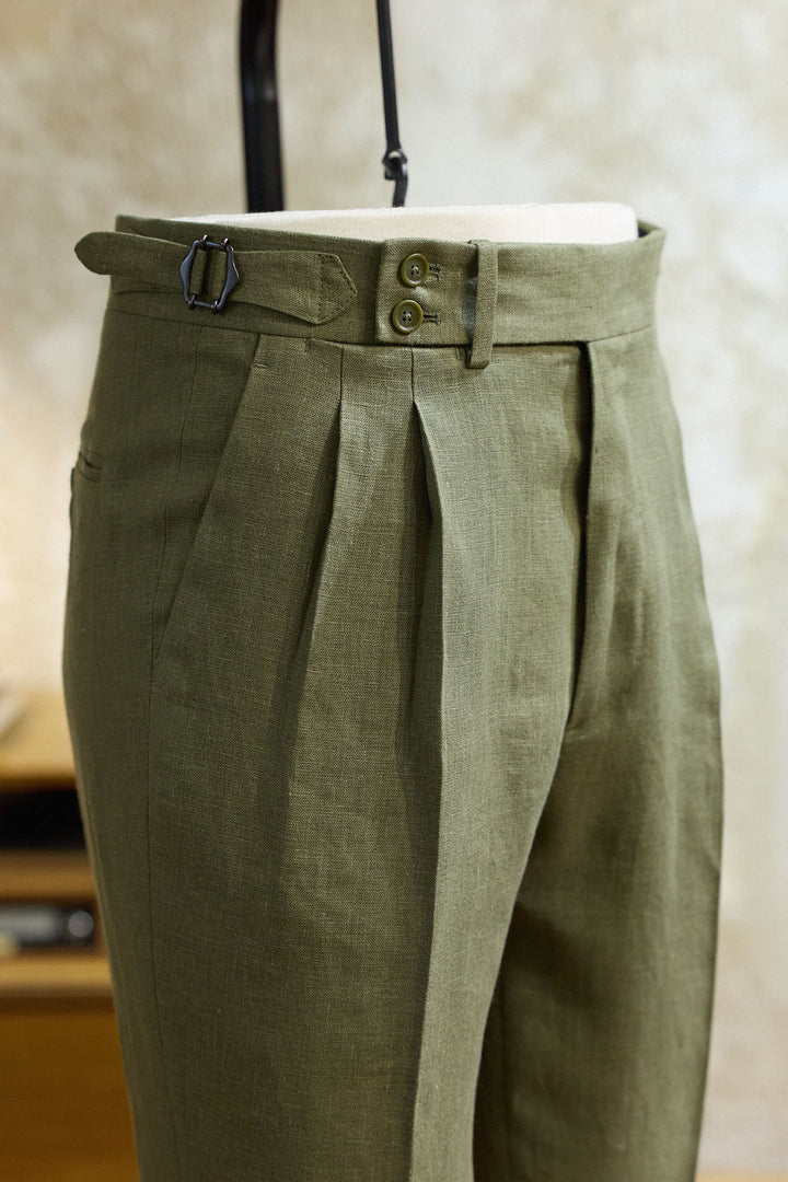 Pantalón Lino Verde