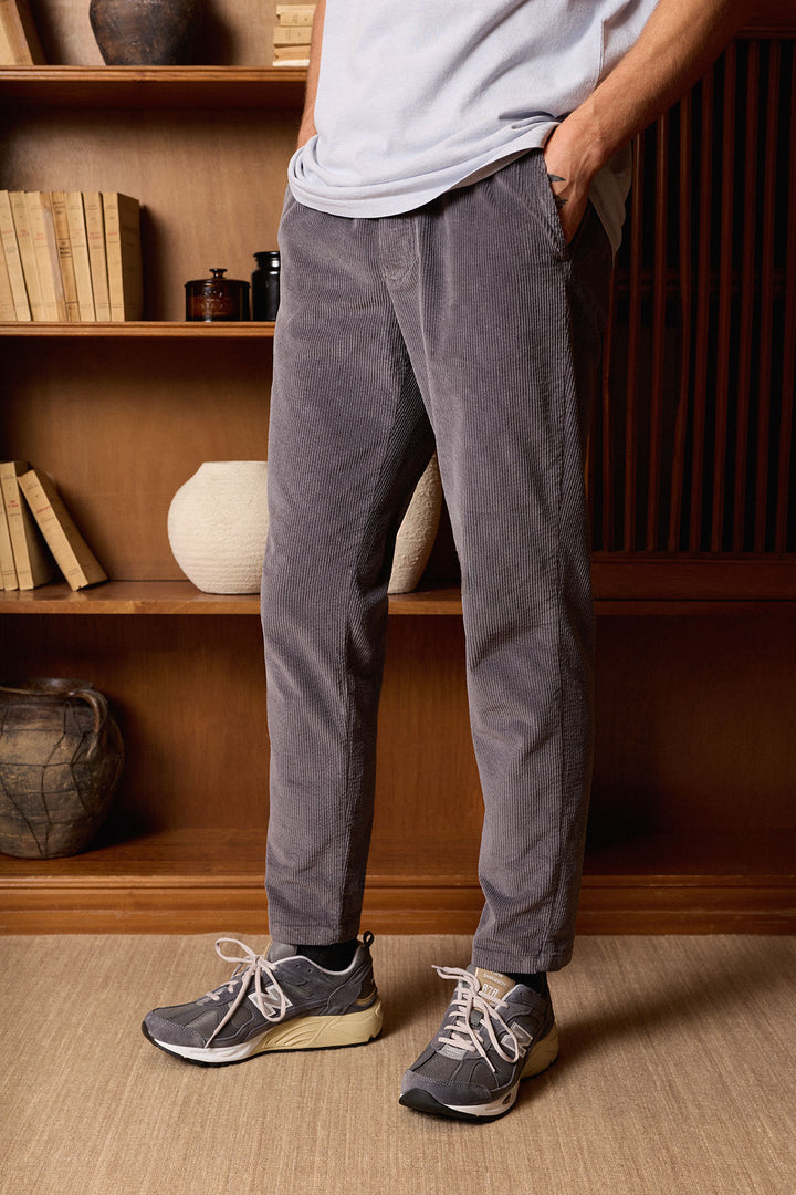 Pantalón Pana Cintura Goma Azul Marino